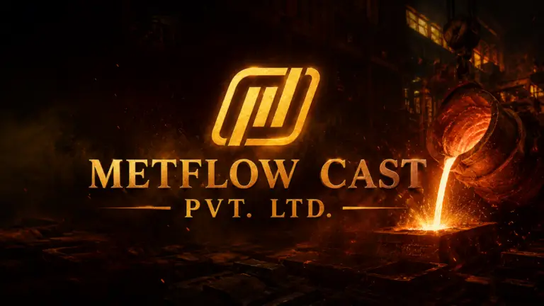 Metflow Cast Pvt. Ltd. corporate manufacturing film by Incube Pixel showcasing foundry operations, molten metal casting, precision engineering, industrial machinery, machining processes, drone cinematography, and cinematic manufacturing storytelling.