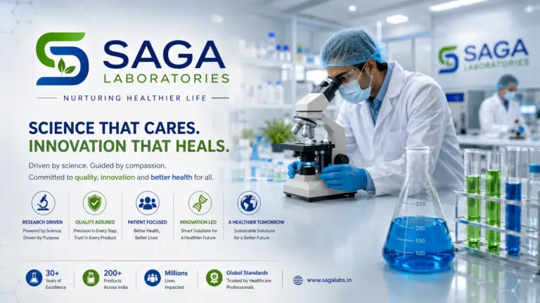 Saga Laboratories pharmaceutical corporate film by Incube Pixel featuring cleanroom manufacturing, laboratory environments, pharmaceutical production, quality control, automated machinery, motion graphics, and cinematic healthcare corporate storytelling.