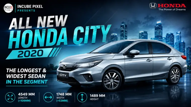 Honda City 2020 automotive brand film by Incube Pixel featuring cinematic driving sequences, premium car cinematography, exterior and interior detailing, tracking shots, and luxury automotive storytelling.