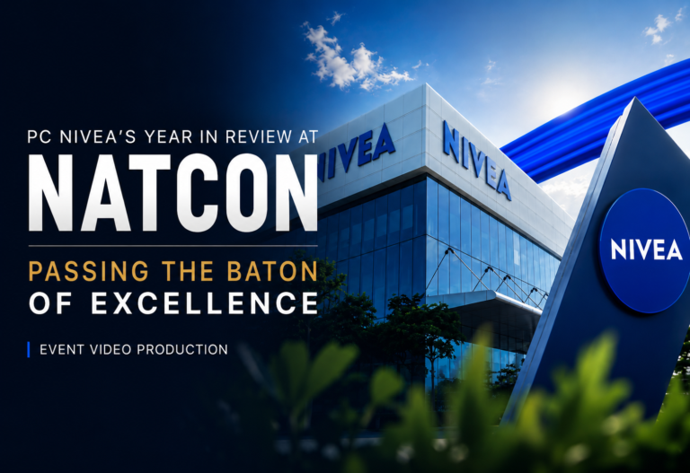PC NIVEA NATCON corporate event film by Incube Pixel showcasing leadership transition, keynote sessions, award ceremonies, team celebrations, and cinematic event storytelling.