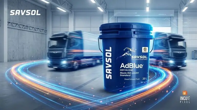 Savsol AdBlue product film by Incube Pixel showcasing diesel emission reduction, AdBlue fluid technology, automotive performance, motion graphics, and cinematic product storytelling.